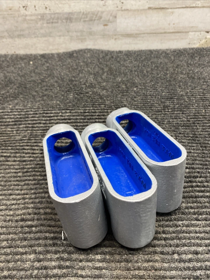 Lote NOS de 3 Crouse Hinds LB37 corpo de conduíte sem tampa ferro cinza 1 polegada - Imagem 3 de 4