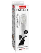 PDX Extreme Mega Bator Pussy White/Clear Male Masturbation Device, New