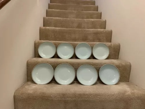 8 Universal Potteries China Ballerina Mist Vintage Bowls Soup Salad