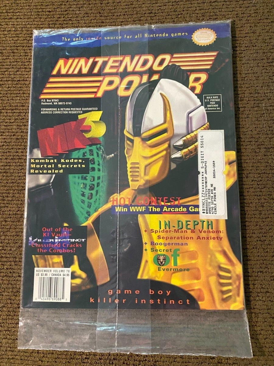 その他 NINTENDO POWER vol.0 Nintendo Power Vol. 78 All Inserts New - Mortal Kombat - Sealed | eBay