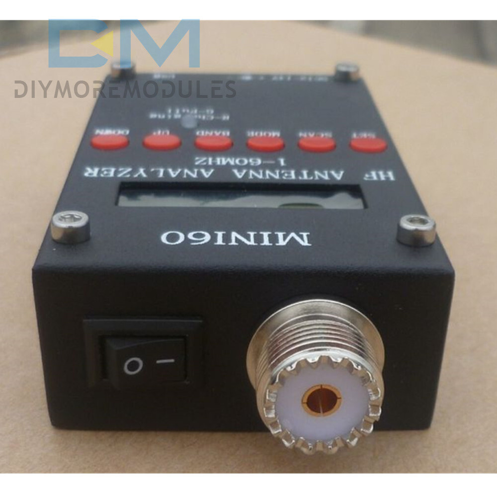 SARK100 MINI60 HF ANT SWR Antenna Analyzer Meter 1-60Mhz Tester For Ham ...