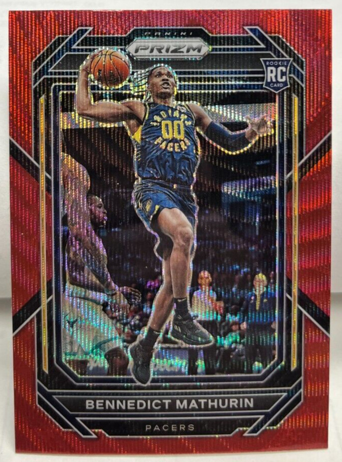 Bennedict Mathurin 2022-23 Panini Prizm RUBY RED WAVE Prizm RC #254 SP - PACERS