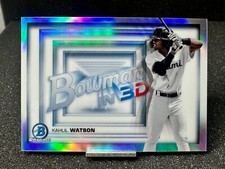 2022 Bowman  KAHLIL WATSON  Bowman In 3D  #B3D-12  FREE SHIPPING