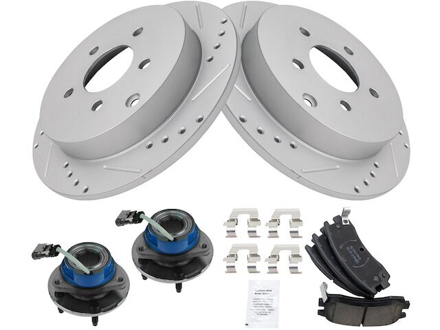 Rear Brake Pad and Rotor and Wheel Hub Kit fits Venture 2002-2004 AWD 54MYHR