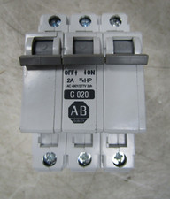   ALLEN BRADLEY 2 AMP CIRCUIT BREAKER 3 POLE 480Y/277 VAC 1492-CB3-G020