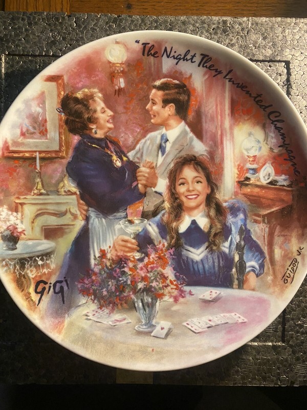 Gigi” The Night They Invented Champagne -Porcelain Decor Plate Limoges, France