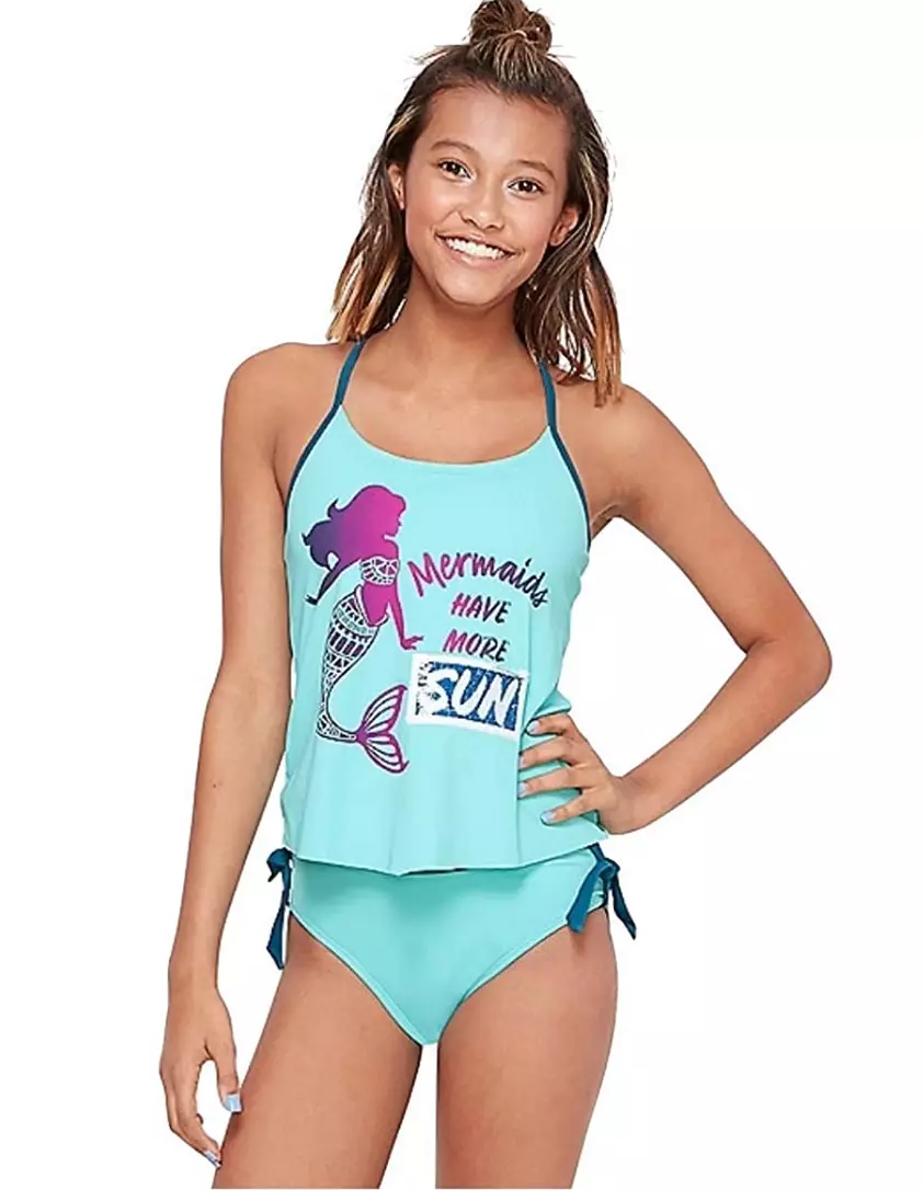 Justice Girls Swimwear Tankini Swim Set