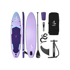 Pooboo 11" Inflatable Stand Up Paddle Board 6' Thick Blow Up SUP Paddle BoardCrh