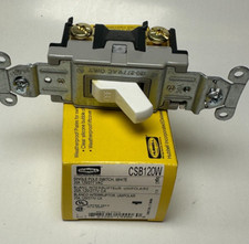 Hubbell CSB120W Single Pole Switch White 20A-120/277 VAC - New Fast Ship