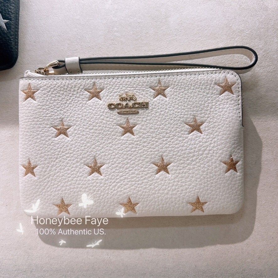 NWT COACH Corner Zip Wristlet With Star Print CW865 | eBay