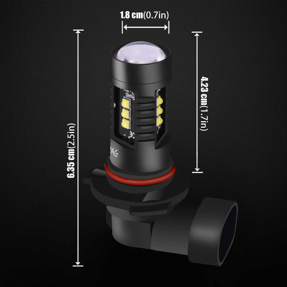 9006 HB4 LED Fog Light Bulbs Cool White for 2006-2009 Lexus