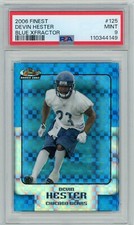 2006 Topps Finest Blue Xfractor Rookie #125 Devin Hester No 69 of 150 PSA 9