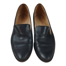 Madewell The Frances Black Leather Slip-On Loafers Womens 6.5 Dark Academia