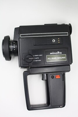 Minolta XL-440 Sound Super 8 Camera f/1.2 Rokkor Macro Zoom + Mics