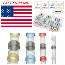 50/500X Waterproof Solder Seal Sleeve Heat Shrink Butt Wire Connectors Terminal