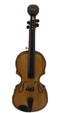 Wooden 3 Dimensional Violin Christmas Ornament