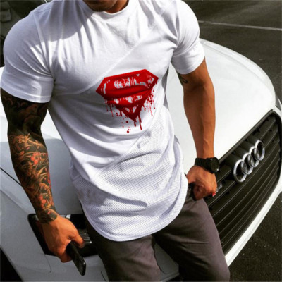 Men's Asian Size Fitness GYM MUSCLE t shirt Sport Bodybuilding
