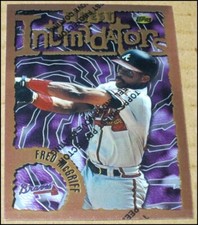 1996 Finest Fred McGriff Baseball Card #40 Intimidators Atlanta Braves Topps NM