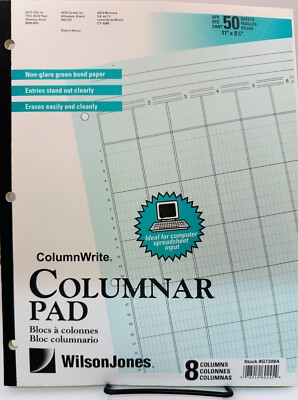 Wilson Jones or National Brand Columnar Pads  8.5'' x 11'' 2, 3, 5, or 8 columns