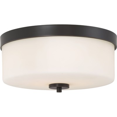 Nuvo Denver 2 Light Flush Mount - Mahogany Bronze Mahogany Bronze