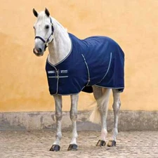 HORSEWARE IRELAND Rambo Navy/Navy/White Stable Sheet with Embossed Lining