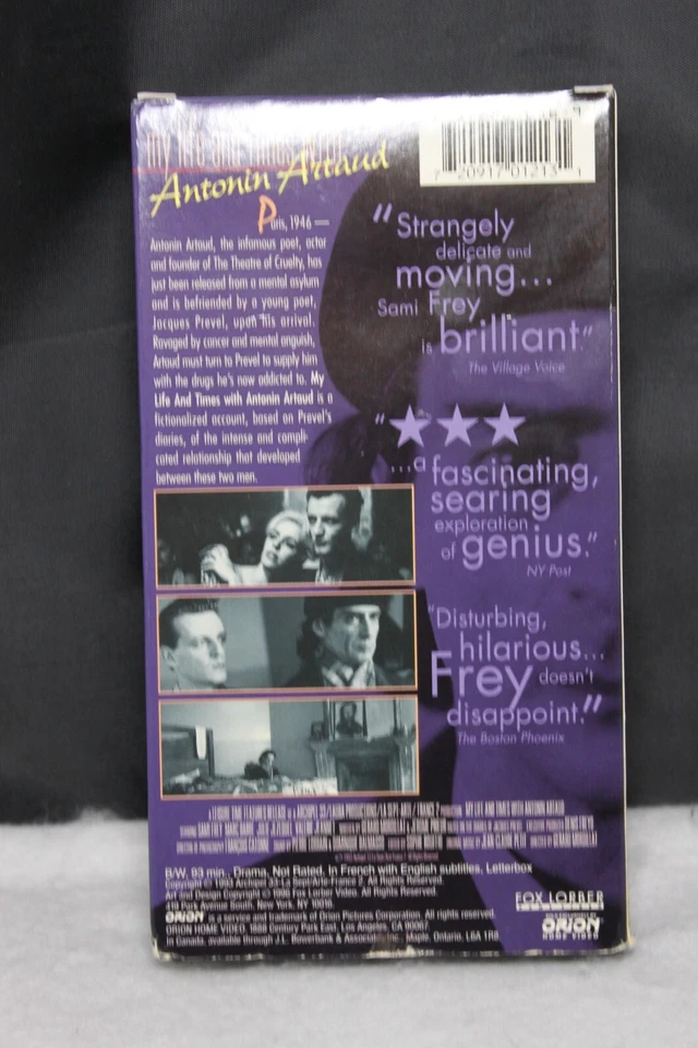 My Life and Times With Antonin Artaud VHS, 1996 RARE Hard to Find Black & White - Image 4 of 4