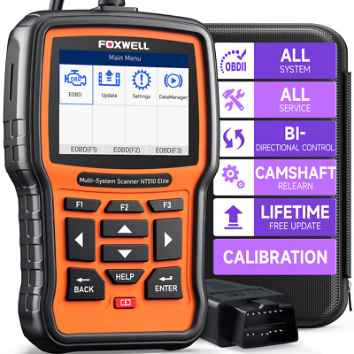 FOXWELL NT510 Elite For Nissan OBDII Scanner All System Bidirectional Diagnostic