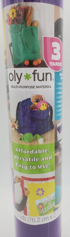 27 Yards (9 Rolls) Oly Fun Purple Jelly Craft Fabric Polypropylene Material - Image 4 of 4