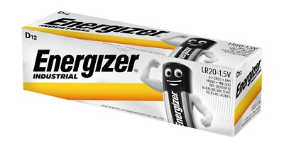 12 x Energizer Industrial Mono D Alkaline LR20 MN1300 1,5V Batterie lose