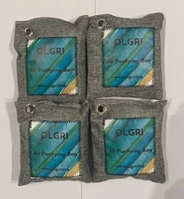 OLGRI Bamboo Charcoal Air Purification Bags (4 Pack - 4×200g)