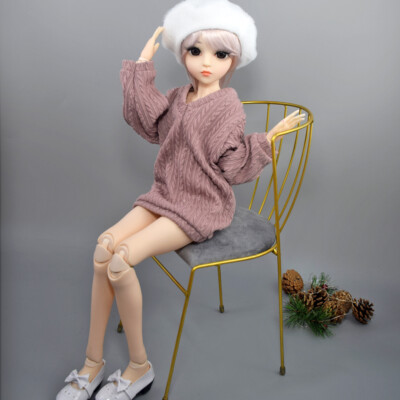 Mode Dress Up BJD Puppe 24'' 1/3 Ball Joint Weiblicher DIY Spielzeug Mit Kleidung