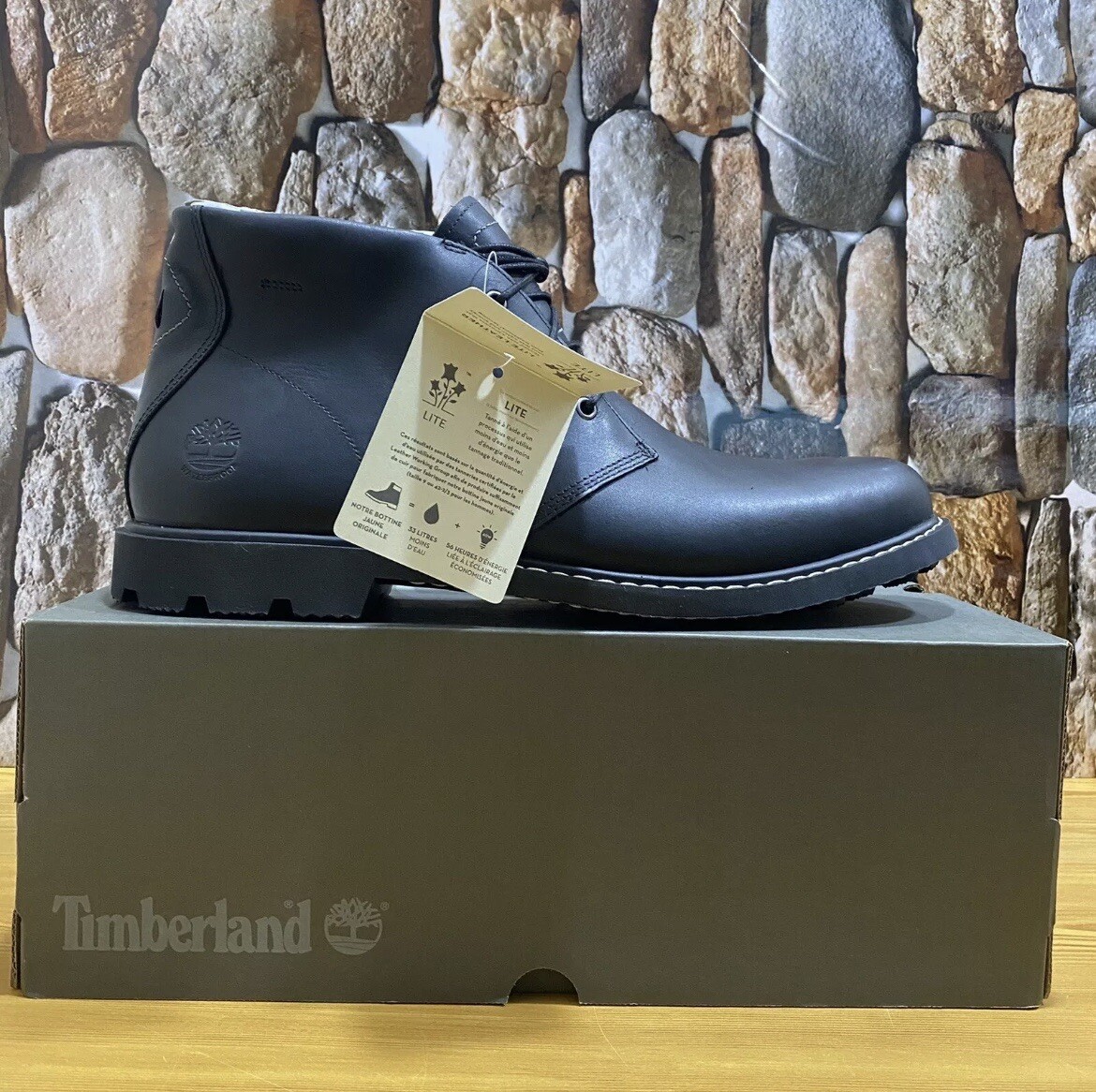 TIMBERLAND MEN'S BELANGER EK+ 6-INCH WATERPROOF CHUKKA BLACK BOOT A42X1 Sz:11.5M image 2