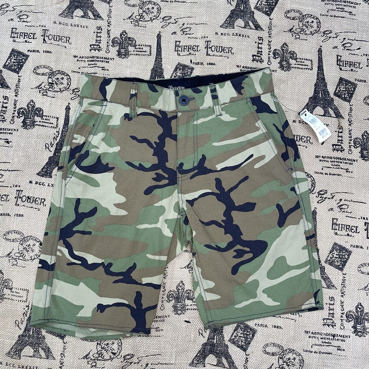 BRIXTON NWT! Toil II CAMO Hybrid Short Size 28