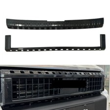 Front Center Grille Cover Trim For 24-25 Toyota Prado Lc250 Carbon Fiber Look