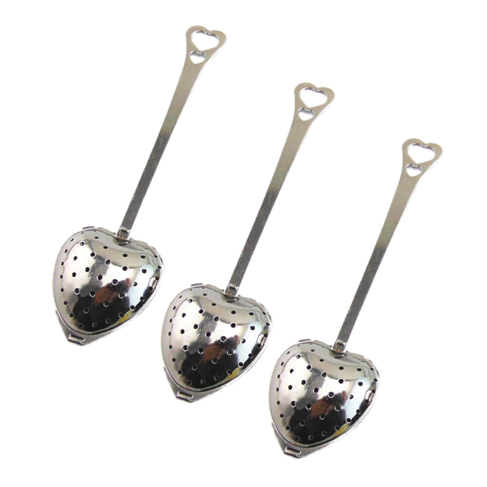 2-Pack Heart Shaped Tea Strainers - Stainless Steel Loose Leaf Tea Infuser Spoons