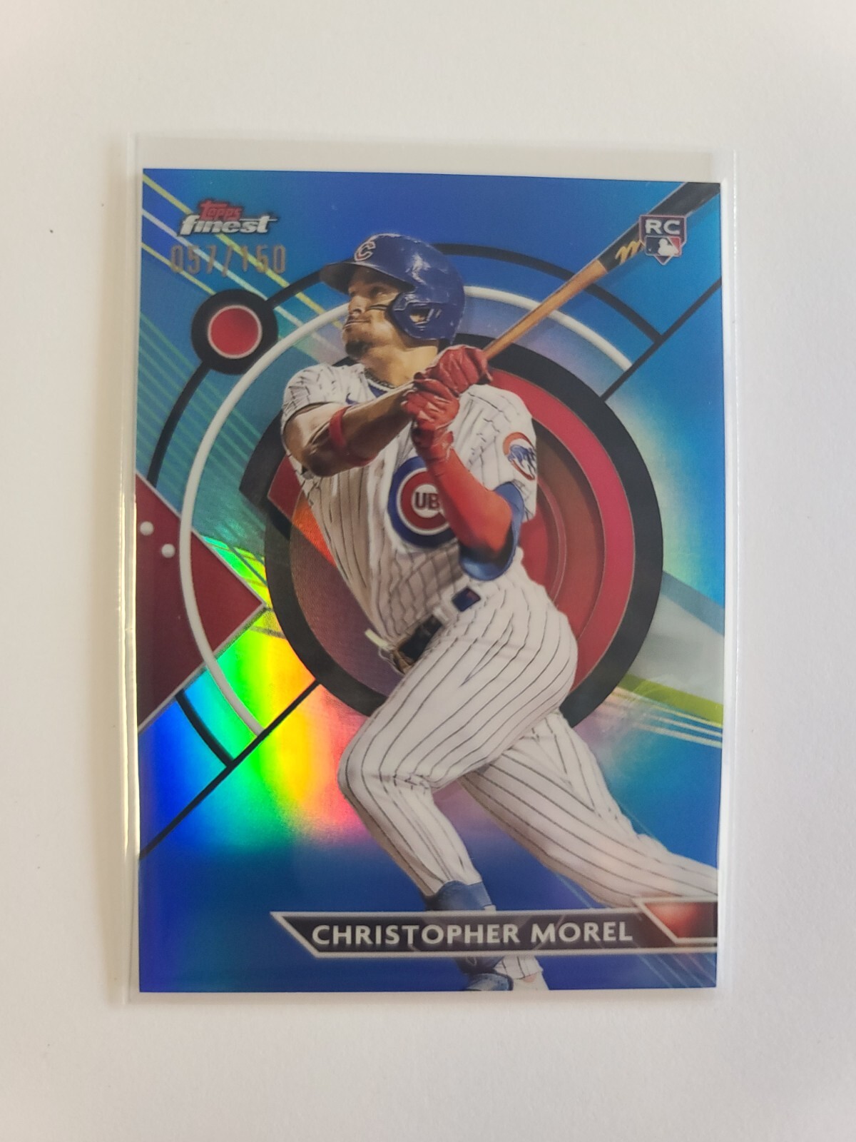 2023 Topps Finest Christopher Morel RC #46 Blue Refractor Parallel 57/150 Cubs