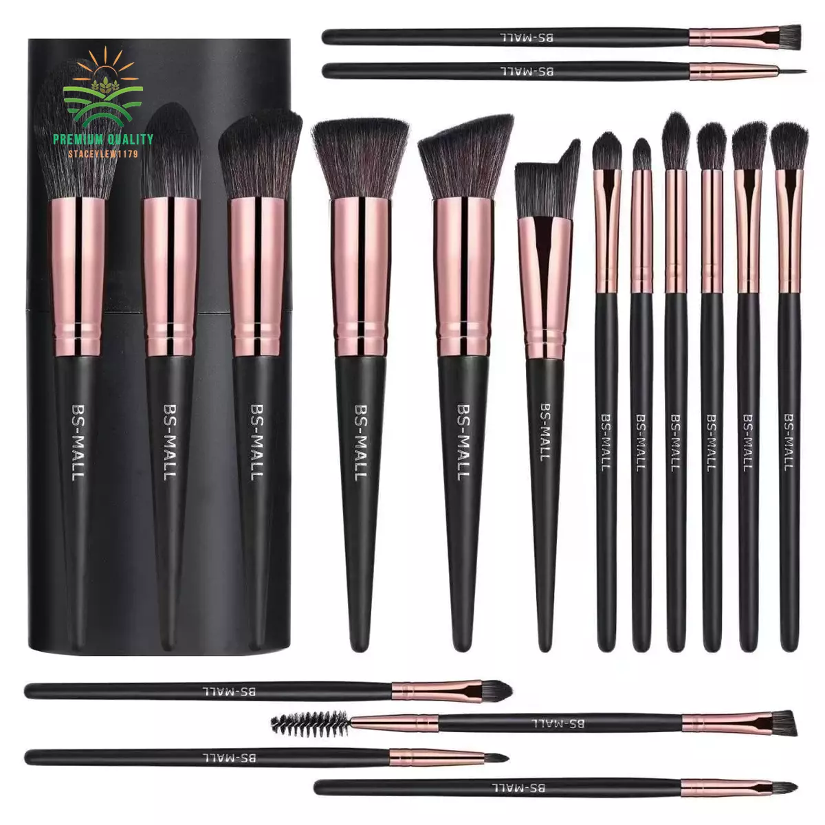 Set de brochas para maquillaje profesional.