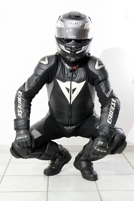 Dainese Laguna Seca Herren Lederkombi 1-teilig schwarz, wie neu Gr. 50