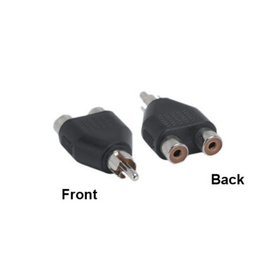 [10pc] RCA Male to 2RCA Female Connector Coupler Adapter for Sound Audio