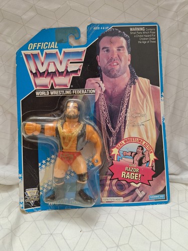 WWF Hasbro Razor Ramon Blue Card  Series 10 Red Tr...