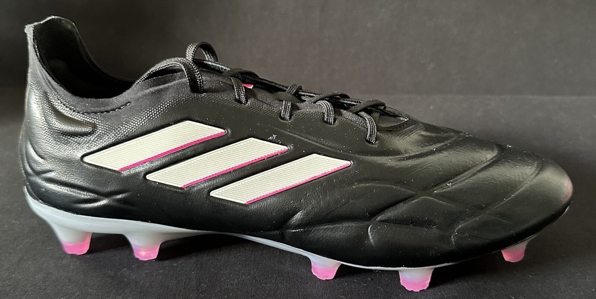 Adidas COPA PURE.1 FG Soccer Cleats Black Pink HQ8904 Men Size 8.5 Women Sz 9.5 Adidas Copa Pure.1 FG Black Team Shock Pink Soccer Cleats  main image 2