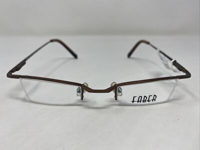 Faber Optik Germany FAB31 COL.2 41-23-145 Brown Half Rim Eyeglasses Frame XT65