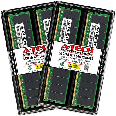 512GB 4x128GB PC5-4800 EC8 RDIMM Dell PowerEdge XR5610 XR7620 Memory RAM
