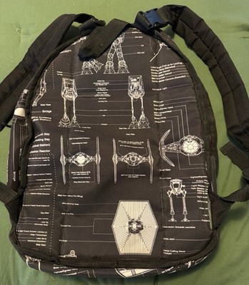 Star Wars Ships Photo Panel Flip Pak Boba Fett (Inside) Backpack Book Bag ~ New