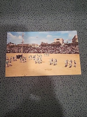Obon dance festival at koza vintage postcard