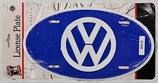 Volkswagen Oval Blue Car Front License Plate Tag Vanity Style - New