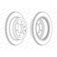 Ferodo 2X Bremsscheibe Hinten Ø332 Mm BelüFtet FüR Mitsubishi Pajero IV V80