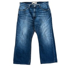 Pantalones de mezclilla vintage Levis 557 para hombre 38x30 azul relajado bota calce etiqueta de vaquero talla 37x25