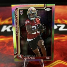 2025 Topps Chrome Jordan James Lightboard Logo #329 Variation RC 49ers