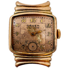 Vintage Gruen 406 447 "Banner" Men's Mechanical Wristwatch 406 10k Rose GF